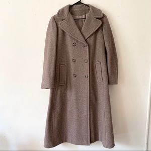 Vintage Wool Coat 60s Bromleigh Long Pea Coat Small